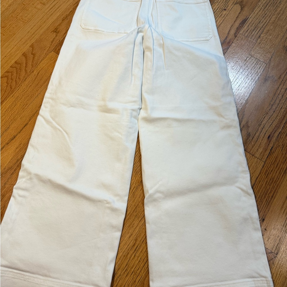 Everlane white wide leg jeans